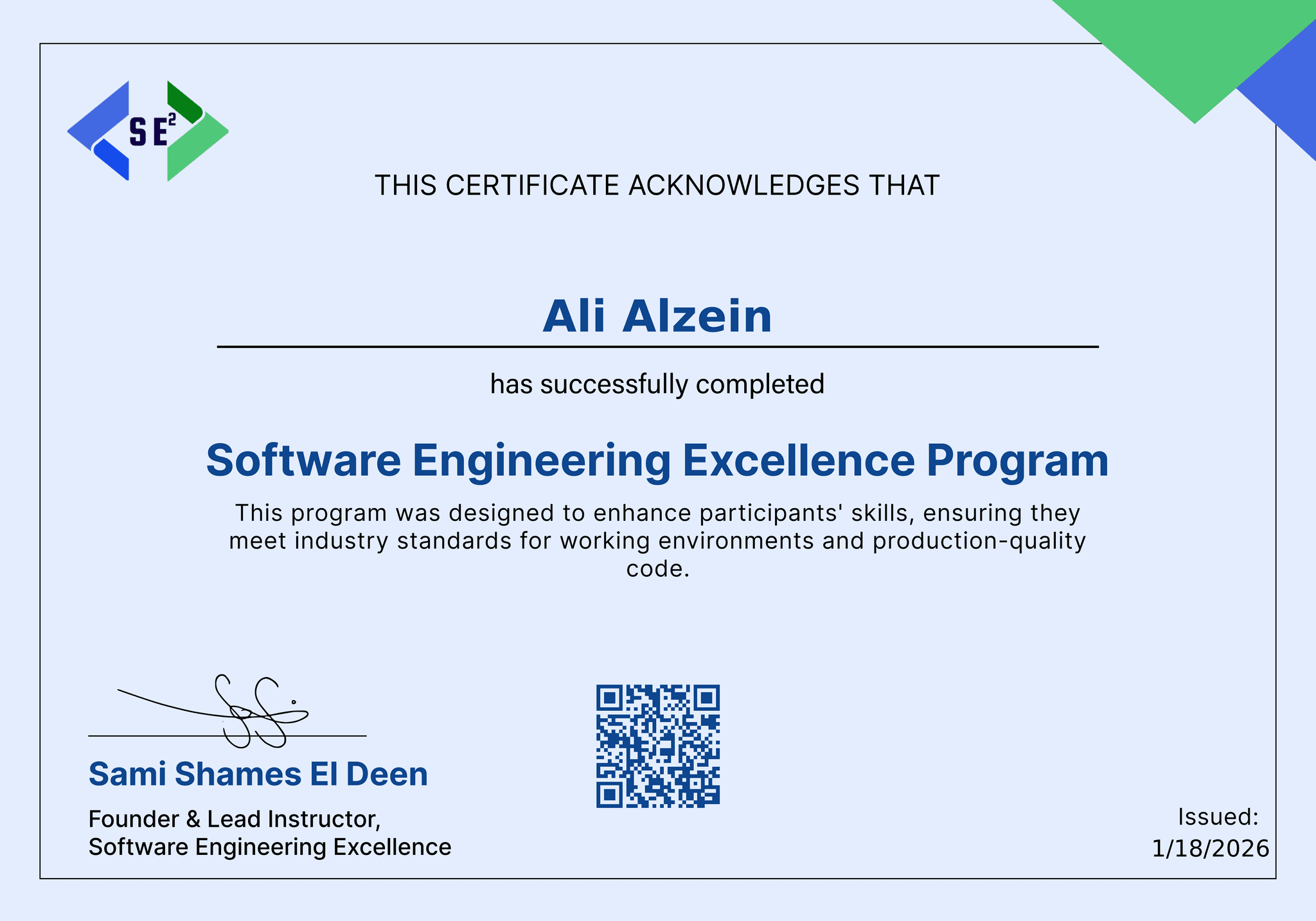 Certificate Preview