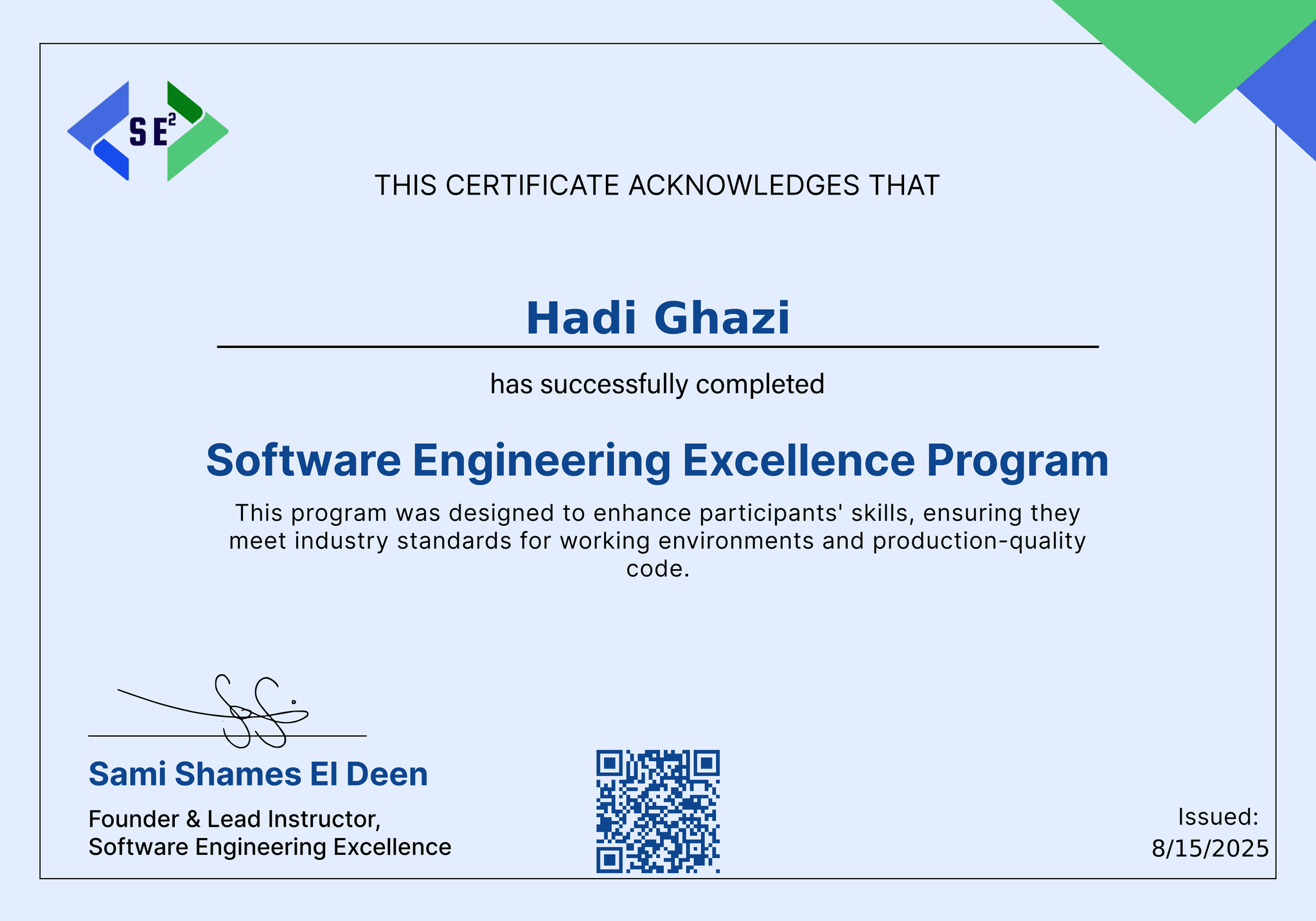 Certificate Preview